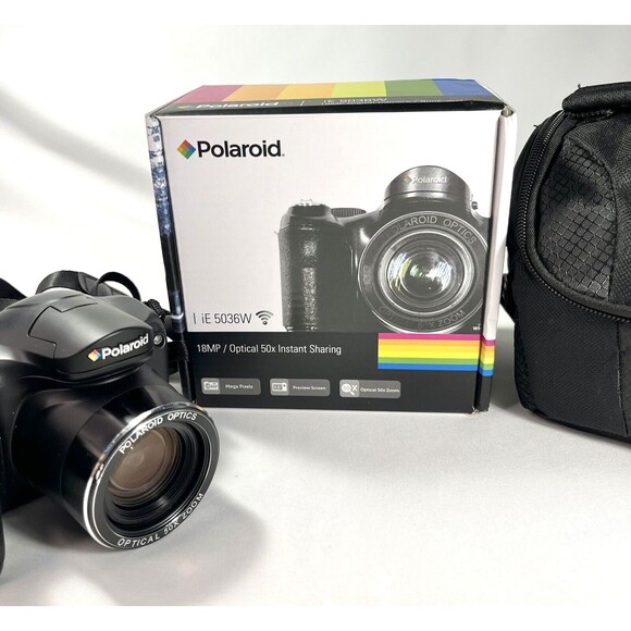 Polaroid iE 5036W 18MP Digital Camera With Vivitar Storage Bag Accessories - Picture 3 of 16